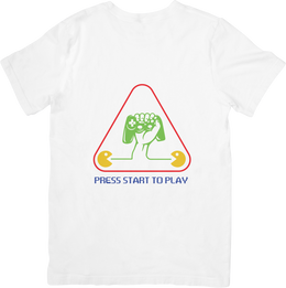 BATR Short Sleeve White T-Shirt Printed X  Game Mode