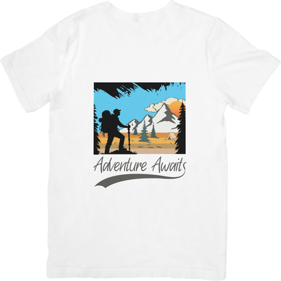 BATR Short Sleeve White T-Shirt Printed X  Adventure Awaits