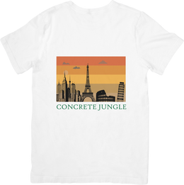 BATR Short Sleeve White T-Shirt Printed X  Concrete Jungle