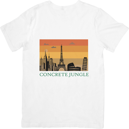 BATR Short Sleeve White T-Shirt Printed X  Concrete Jungle
