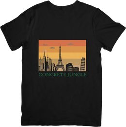 BATR Short Sleeve Black T-Shirt Printed X  Concrete Jungle