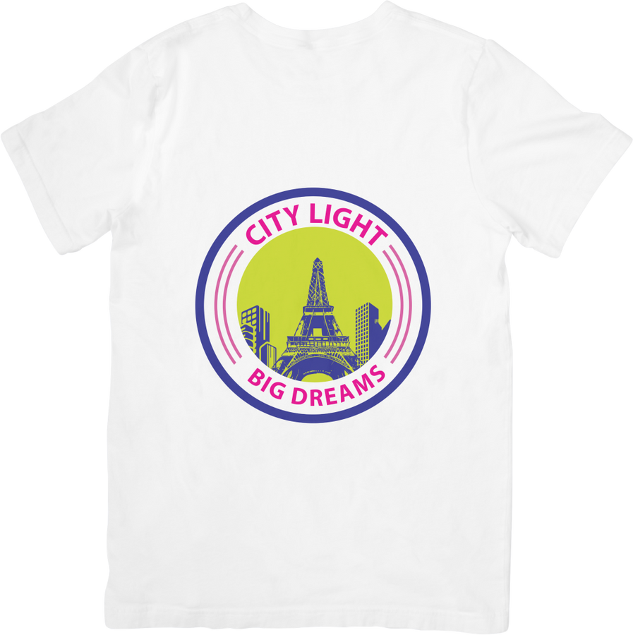 BATR Short Sleeve White T-Shirt Printed X  City Lights Big Dreams