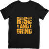 BATR Short Sleeve Black T-Shirt Typography X  Rise and Grind