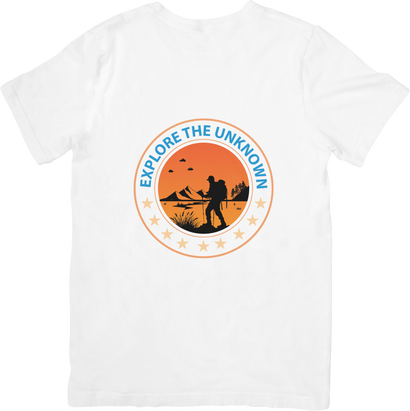 BATR Short Sleeve White T-Shirt Printed X  Explore the Unknown