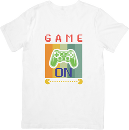 BATR Short Sleeve White T-Shirt Printed X  Game Vintage
