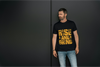 BATR Short Sleeve Black T-Shirt Typography X  Rise and Grind