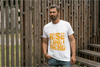 BATR Short Sleeve White T-Shirt Typography X  Rise and Grind