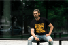 BATR Short Sleeve Black T-Shirt Typography X  Rise and Grind
