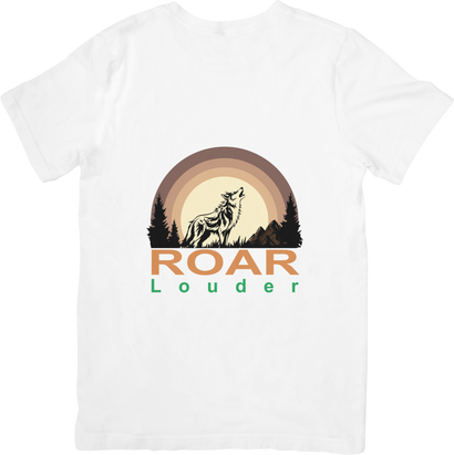 BATR Short Sleeve White T-Shirt Printed X  Roar Louder