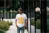 BATR Short Sleeve White T-Shirt Typography X  Rise and Grind
