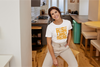 BATR Short Sleeve White T-Shirt Typography X  Rise and Grind