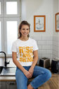 BATR Short Sleeve White T-Shirt Typography X  Rise and Grind