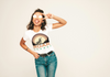 BATR Short Sleeve White T-Shirt Printed X  Roar Louder