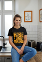 BATR Short Sleeve Black T-Shirt Typography X  Rise and Grind