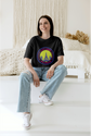 BATR Short Sleeve Black T-Shirt Printed X  City Light Big Dreams