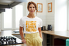 BATR Short Sleeve White T-Shirt Typography X  Rise and Grind