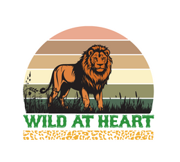 BATR Short Sleeve White T-shirt Printed X  Lion Wild at Heart