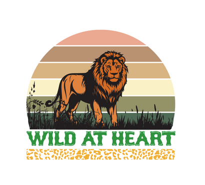 BATR Short Sleeve White T-shirt Printed X  Lion Wild at Heart