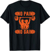 BATR Short Sleeve Black T-Shirt Printed X  No Pain No Gain
