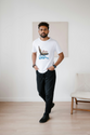 BATR Round Neck White Half Sleeve T-shirt X Onam Collection