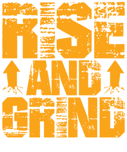 BATR Short Sleeve Black T-Shirt Typography X  Rise and Grind