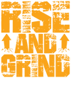 BATR Short Sleeve White T-Shirt Typography X  Rise and Grind